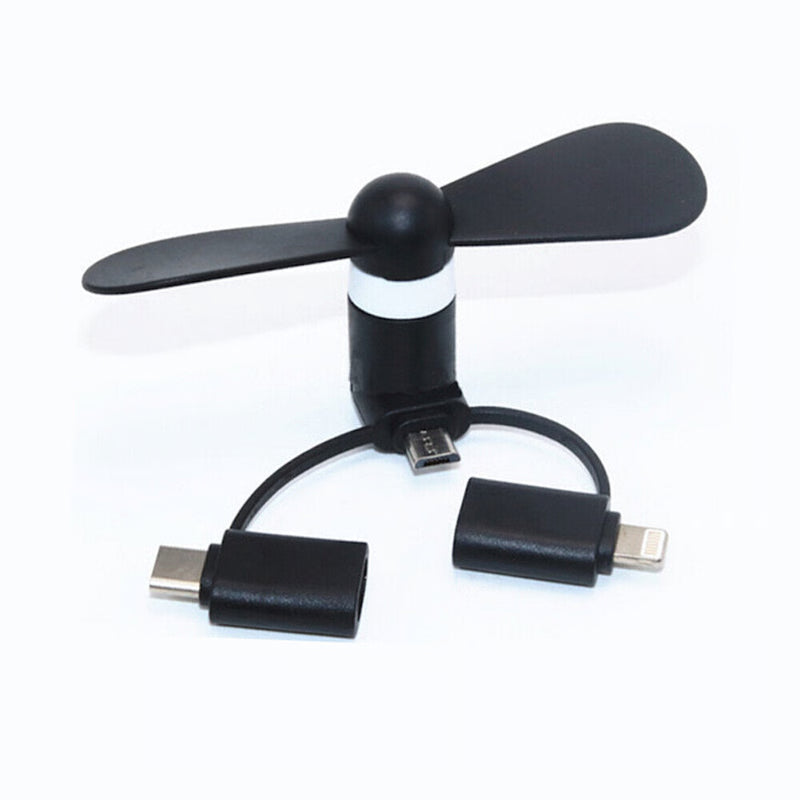 Portable USB Phone Fan Attachment for iPhone & Android – Silent Mini Cell Phone Fan