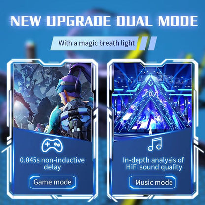 Wireless Bluetooth Earbuds – Noise Cancelling Gaming Headset with LED Display & Built-in Mic