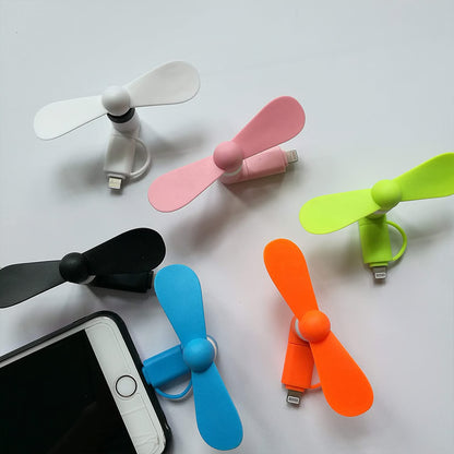 Portable USB Phone Fan Attachment for iPhone & Android – Silent Mini Cell Phone Fan