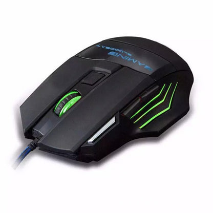 Gaming mouse 7 button USB wired LED breathing fire button 3200 DPI laptop PC