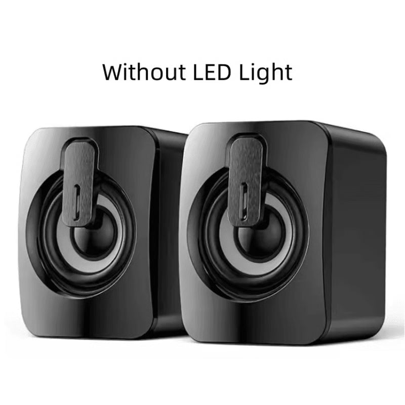 USB Computer Speakers with HIFI Stereo Sound and LED Light for Desktop