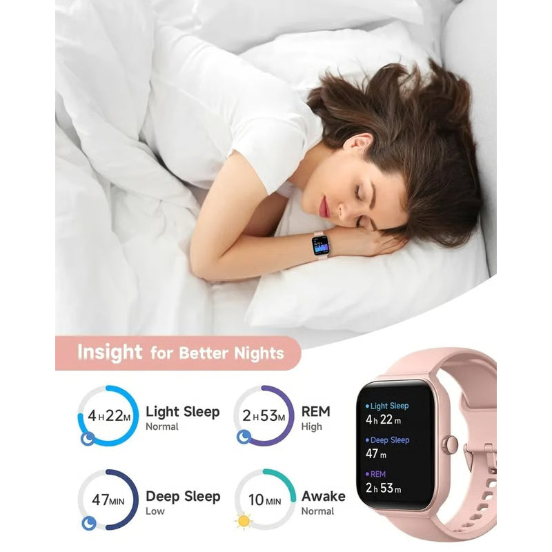 Waterproof Smartwatch for Women, Bluetooth Smart Watch for iPhone and Samsung