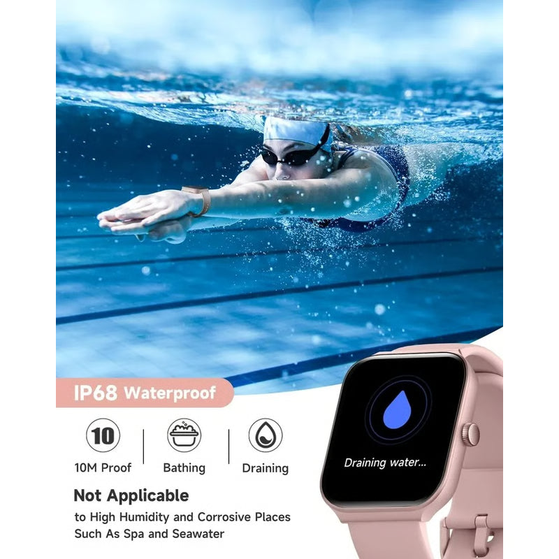 Waterproof Smartwatch for Women, Bluetooth Smart Watch for iPhone and Samsung