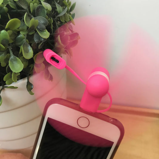 Portable USB Phone Fan Attachment for iPhone & Android – Silent Mini Cell Phone Fan