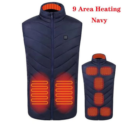USB Heated Vest Electric Bodywarmer For Men & Women With Adjustable Zones