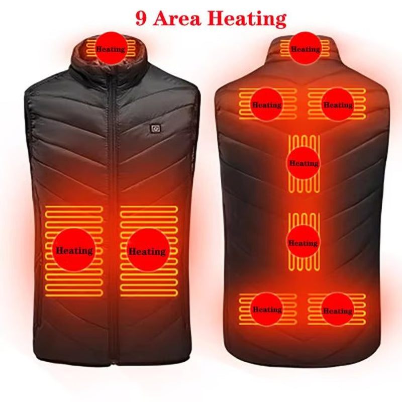 USB Heated Vest Electric Bodywarmer For Men & Women With Adjustable Zones