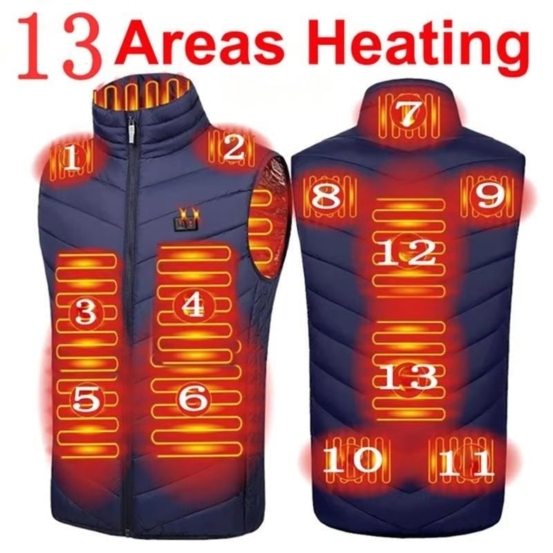 USB Heated Vest Electric Bodywarmer For Men & Women With Adjustable Zones